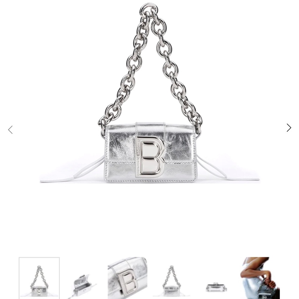 Brandon Blackwood Mini Nia in metallic silver. Great condition, Only worn once.